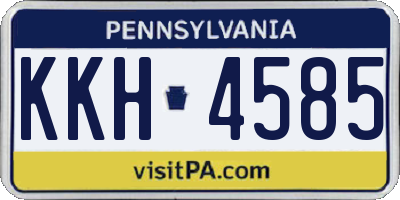 PA license plate KKH4585