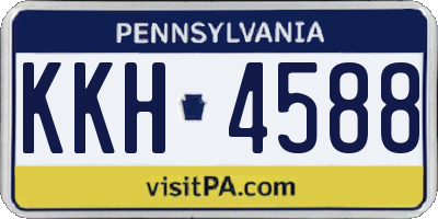 PA license plate KKH4588
