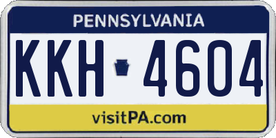 PA license plate KKH4604