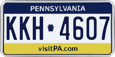 PA license plate KKH4607