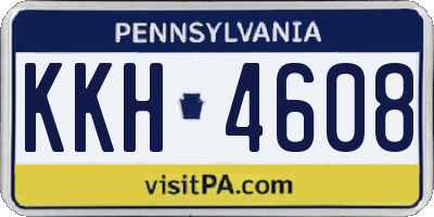 PA license plate KKH4608