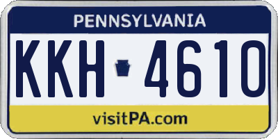 PA license plate KKH4610