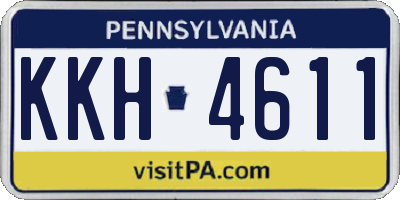 PA license plate KKH4611