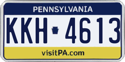 PA license plate KKH4613