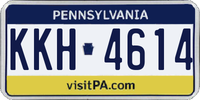 PA license plate KKH4614