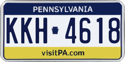 PA license plate KKH4618
