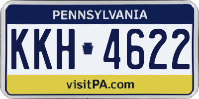 PA license plate KKH4622