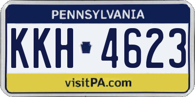 PA license plate KKH4623