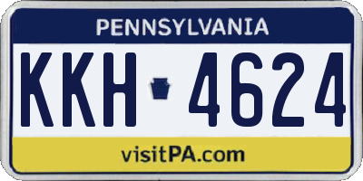 PA license plate KKH4624