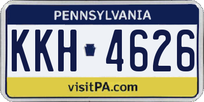 PA license plate KKH4626