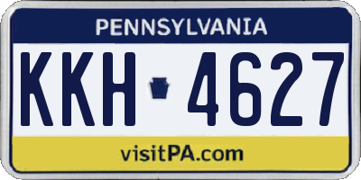 PA license plate KKH4627