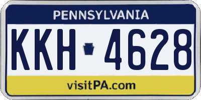 PA license plate KKH4628