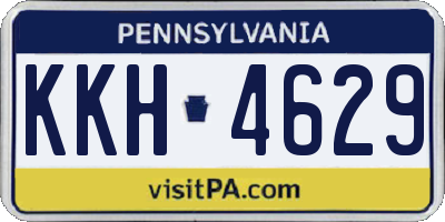 PA license plate KKH4629