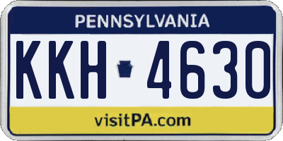 PA license plate KKH4630