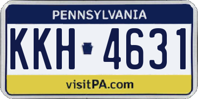 PA license plate KKH4631