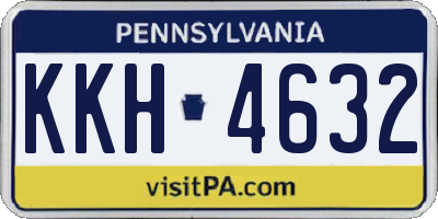 PA license plate KKH4632