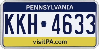 PA license plate KKH4633