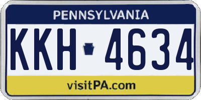 PA license plate KKH4634