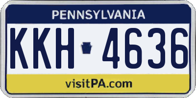 PA license plate KKH4636