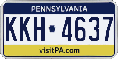 PA license plate KKH4637