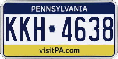 PA license plate KKH4638