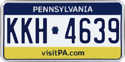 PA license plate KKH4639