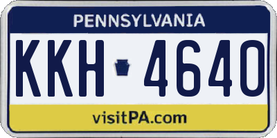 PA license plate KKH4640