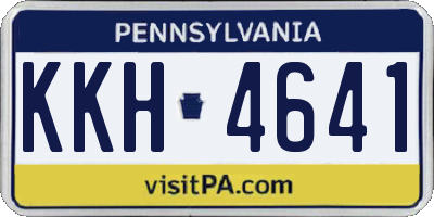 PA license plate KKH4641