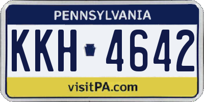 PA license plate KKH4642