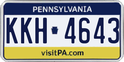 PA license plate KKH4643