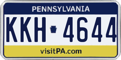 PA license plate KKH4644
