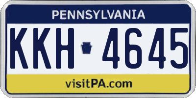 PA license plate KKH4645