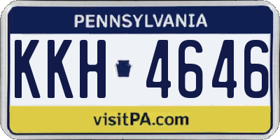 PA license plate KKH4646