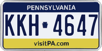 PA license plate KKH4647