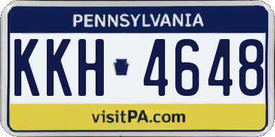 PA license plate KKH4648