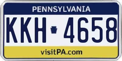 PA license plate KKH4658