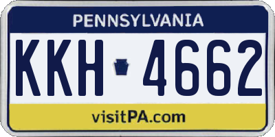 PA license plate KKH4662