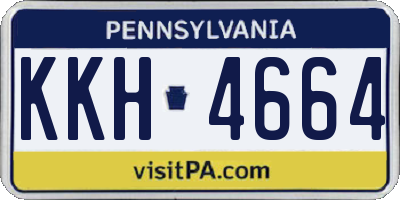 PA license plate KKH4664