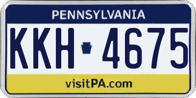 PA license plate KKH4675