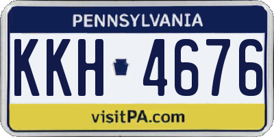 PA license plate KKH4676