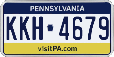 PA license plate KKH4679