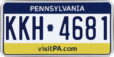 PA license plate KKH4681