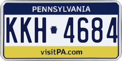 PA license plate KKH4684