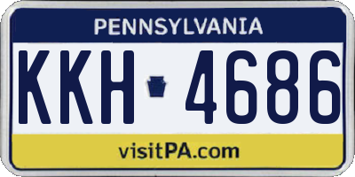 PA license plate KKH4686