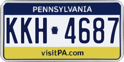 PA license plate KKH4687