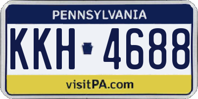 PA license plate KKH4688