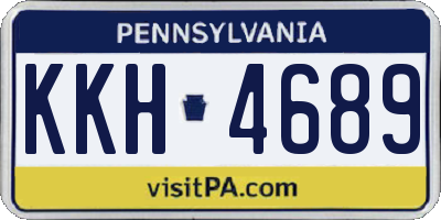 PA license plate KKH4689