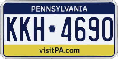 PA license plate KKH4690