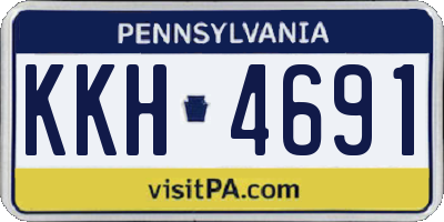 PA license plate KKH4691