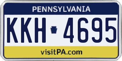 PA license plate KKH4695